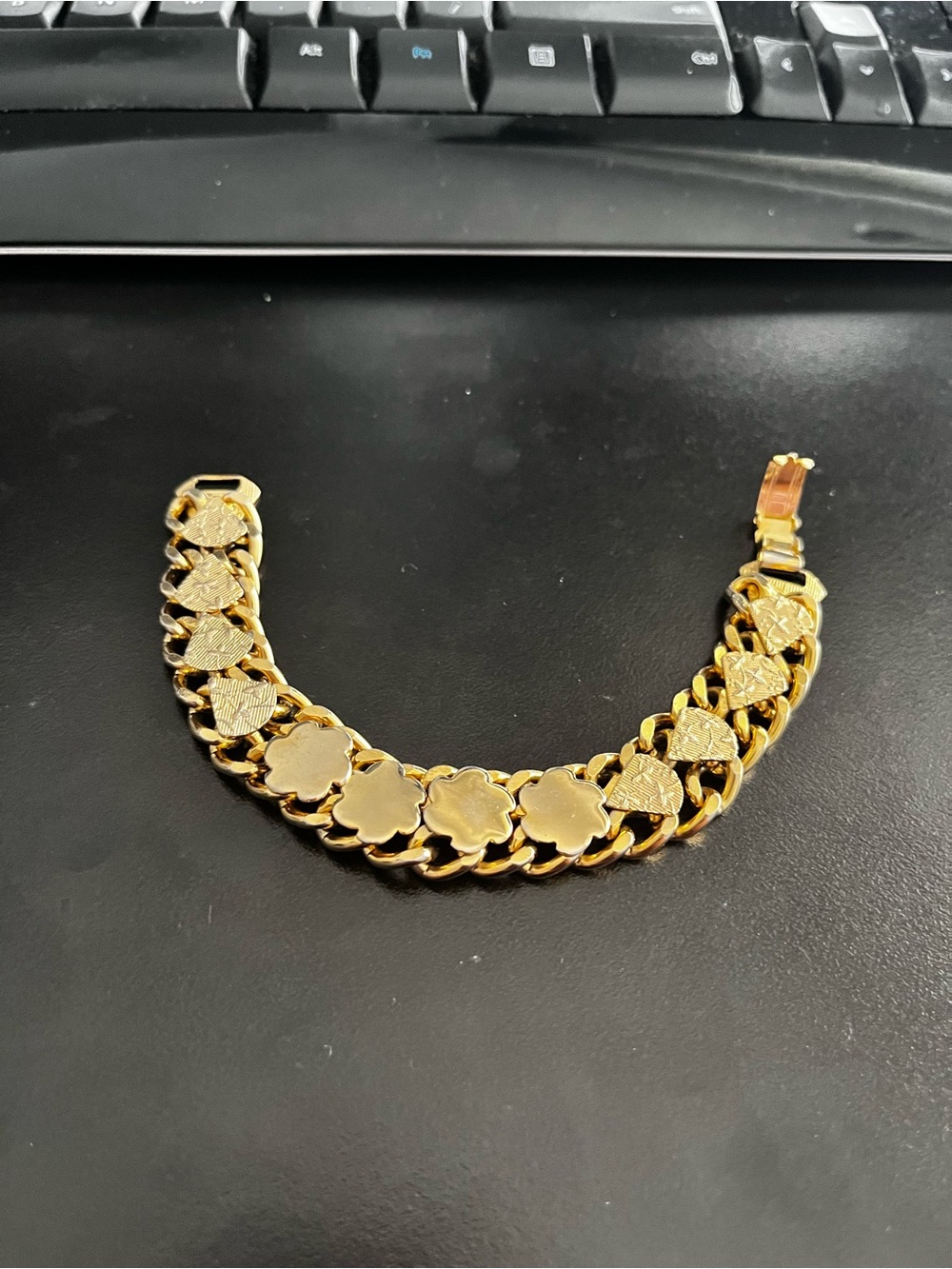 Gold-Tone Floral Link Bracelet - Women Accessories